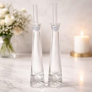 Badash Crystal Decanter Set 2 Poland Decorative Only